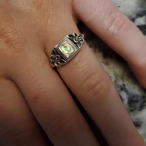 Square Abalone Ring
